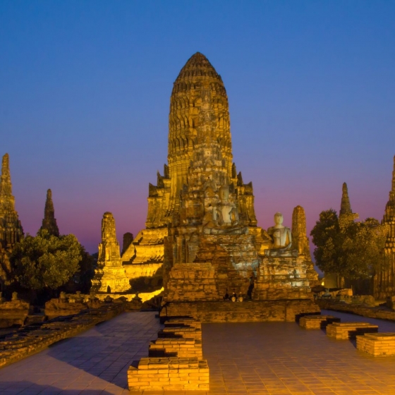 世界遺産・アユタヤサンダウン_ワットチャイワッタナラーム